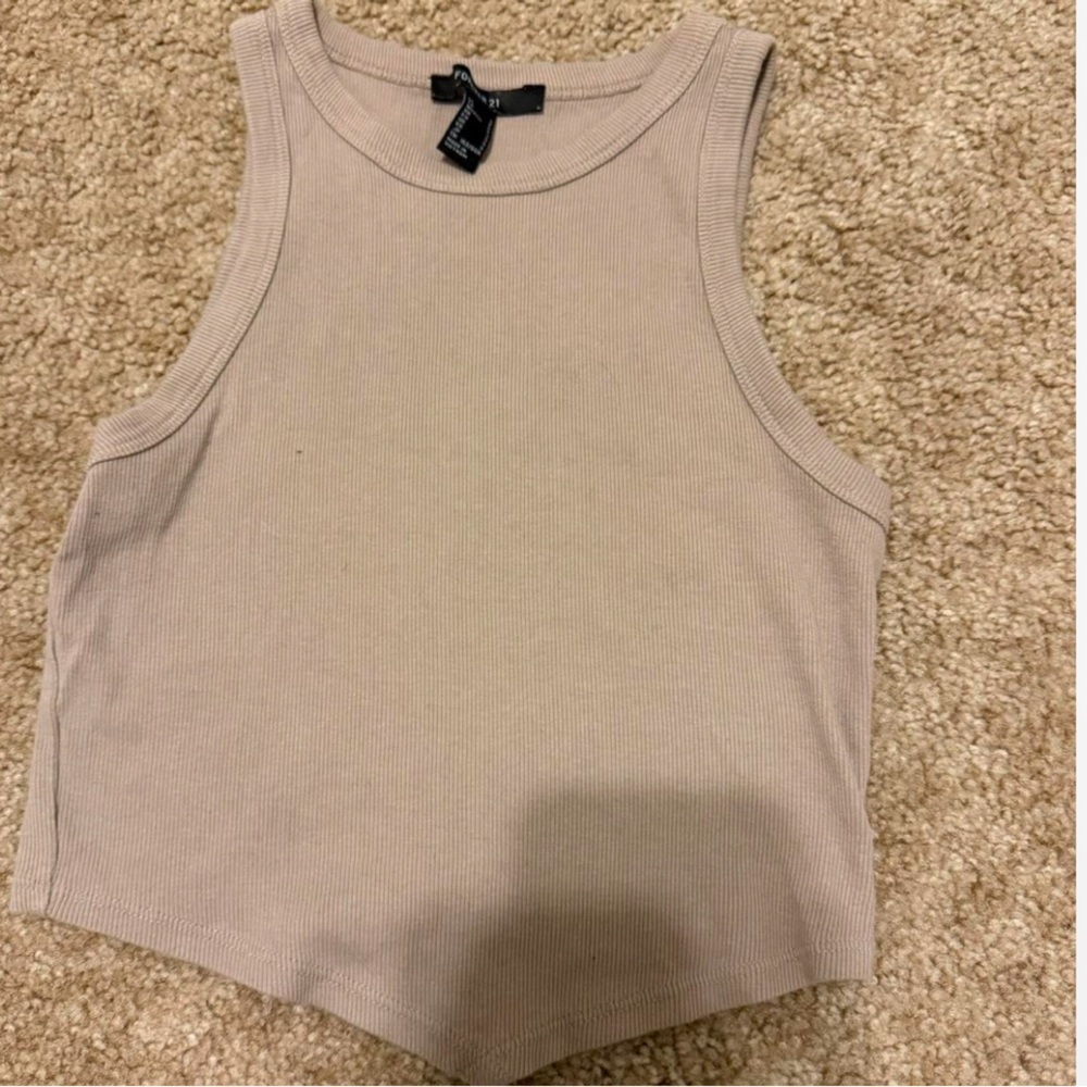 Forever 21 Tan Asymmetrical Tank – Size Small